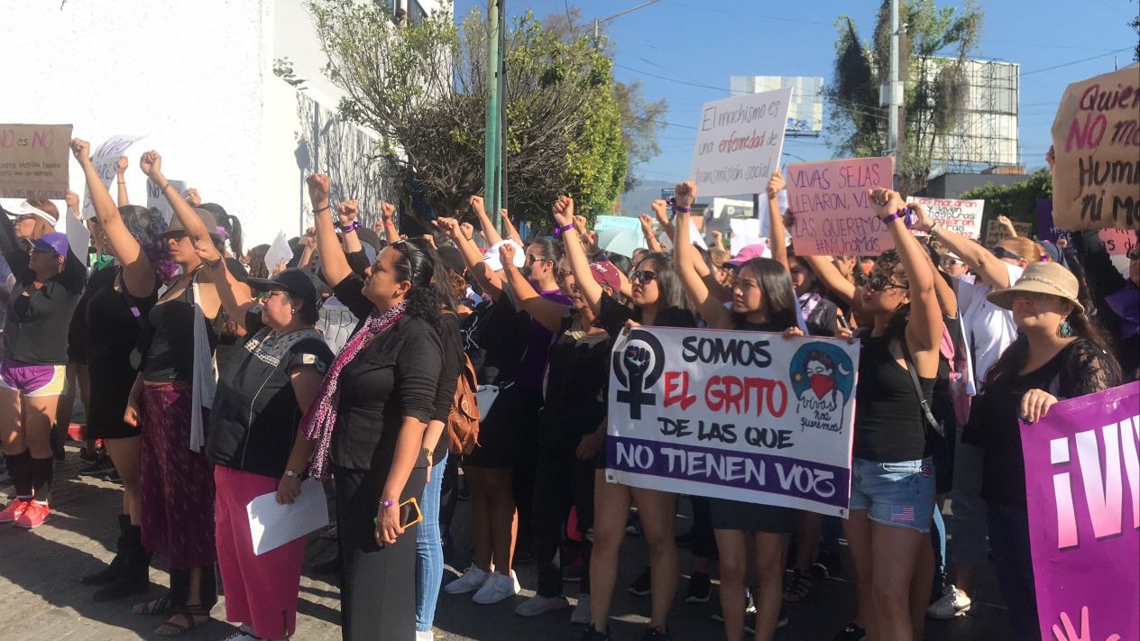 IMAGEN DEL DÍA | Marchan mujeres en Morelos para exigir un alto a los feminicidios