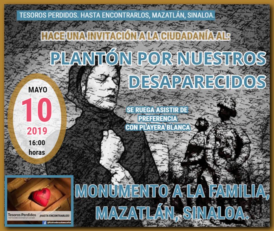 EN AGENDHA | Plantón «Por nuestros desaparecidos» en Mazatlán