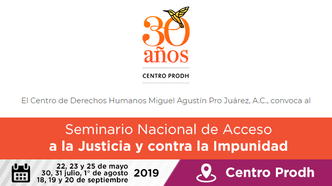 EN AGENDHA | Seminario Nacional de Acceso a la Justicia y contra la Impunidad