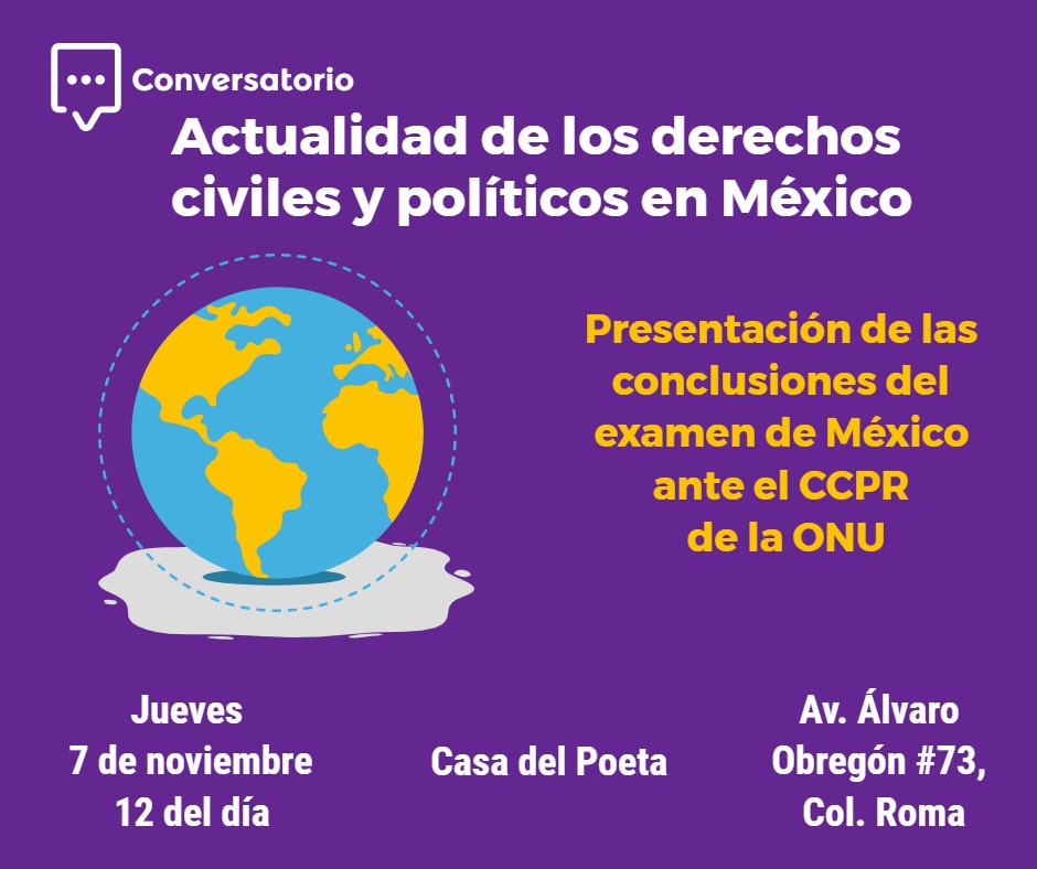 EN AGENDHA |  Conversatorio «Actualidad de los derechos civiles y políticos en México»