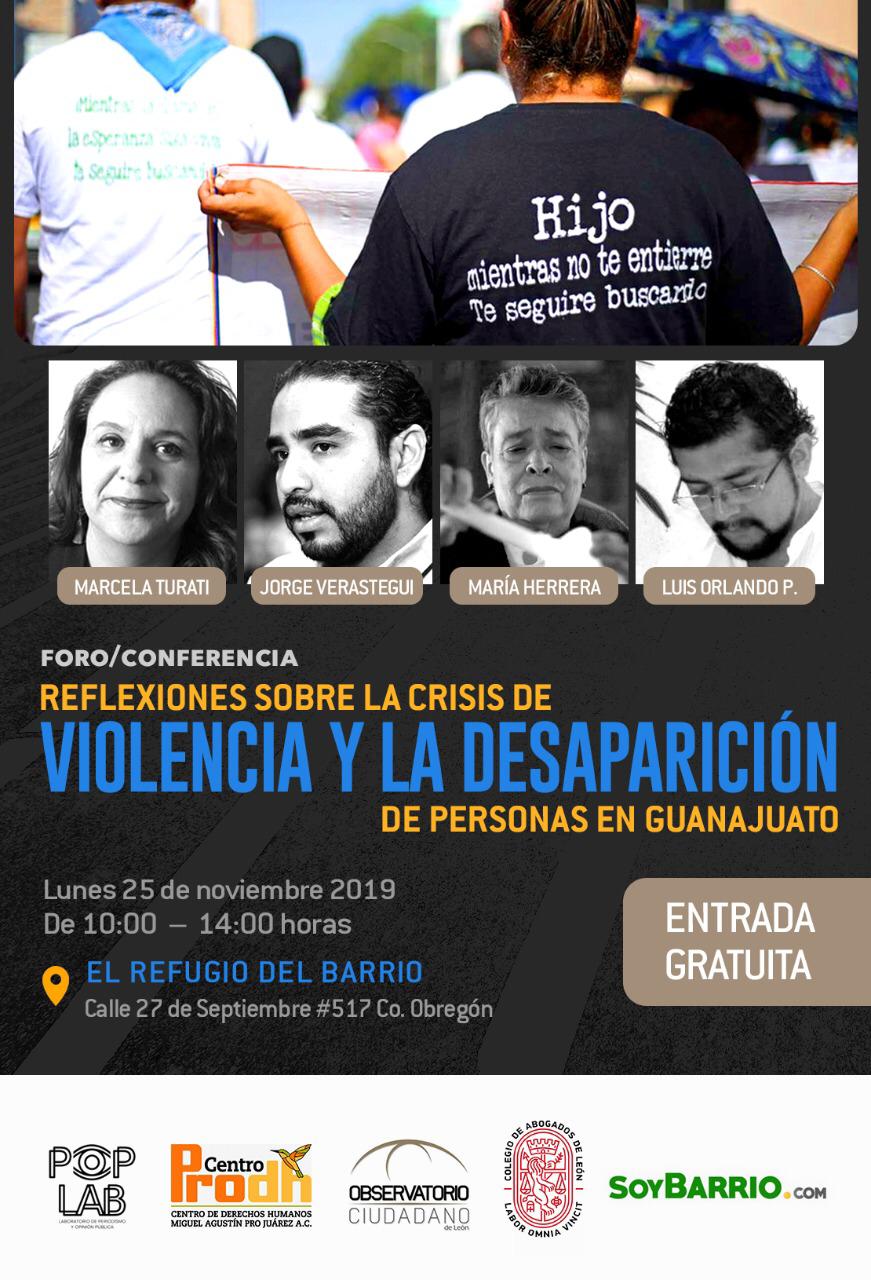 EN AGENDHA | Guanajuato: Foro sobre violencia y desaparición de personas