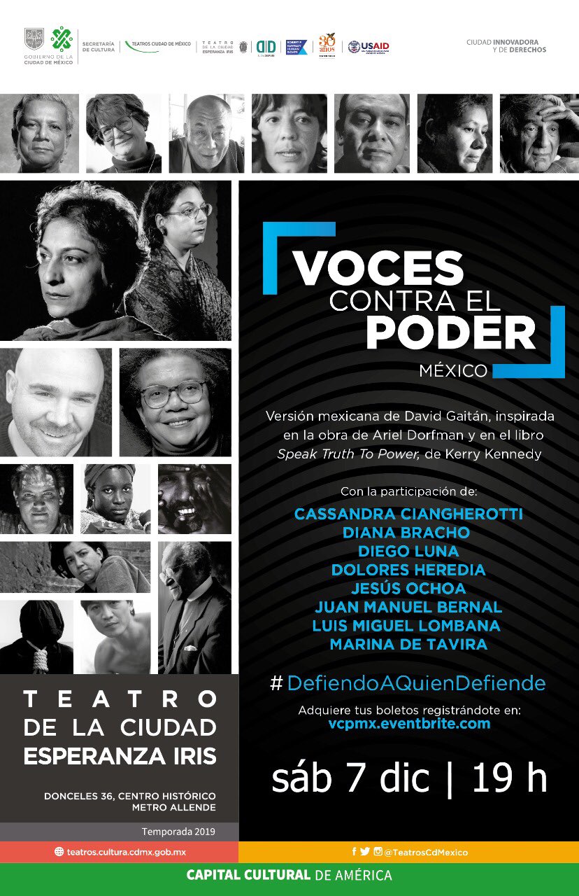 EN AGENDHA | Obra de teatro «Voces Contra el Poder – México»