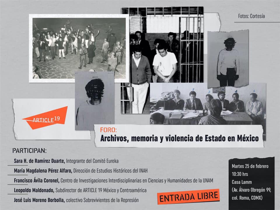 EN AGENDHA | Foro Archivos, memoria y violencia de Estado en México