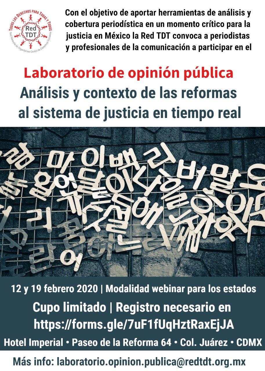 EN AGENDHA | Laboratorio de opinión pública sobre reformas de justicia