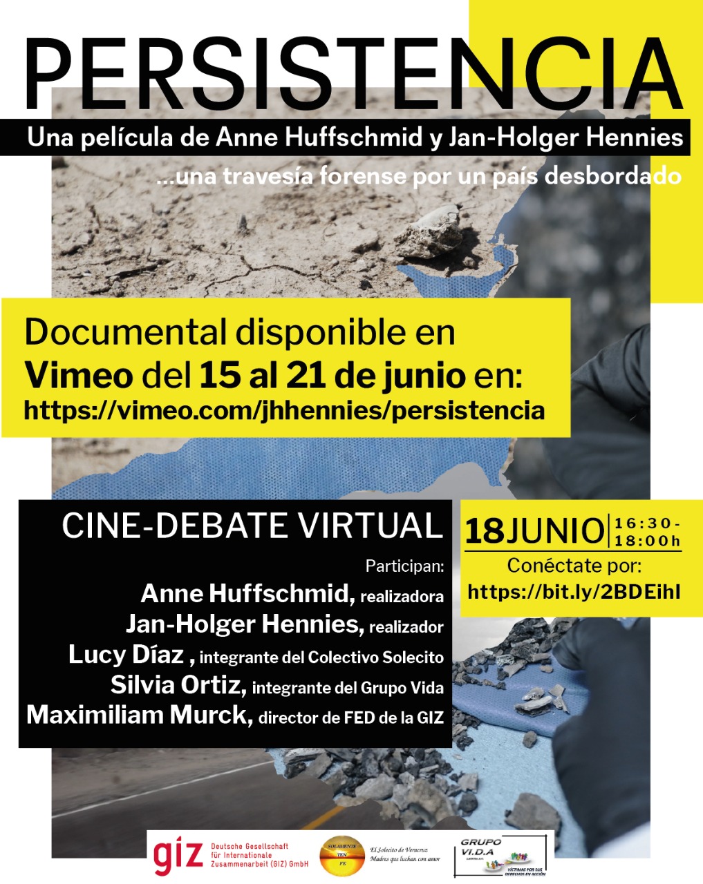 EN AGENDHA | Cinedebate sobre «Persistencia. Una travesía forense por un país desbordado»