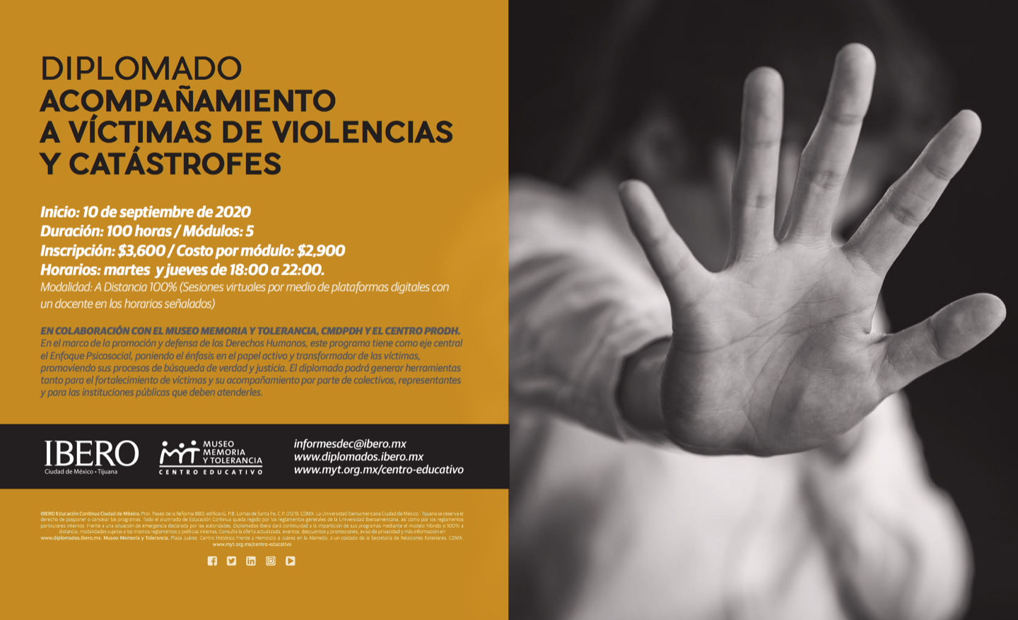 EN AGENDHA |Diplomado “Acompañamiento a víctimas de violencia y catástrofes”