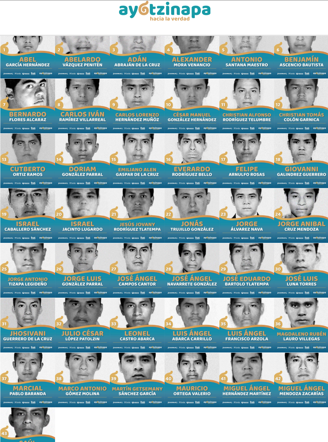 EN AGENDHA | Campaña por los 43 normalistas de Ayotzinapa