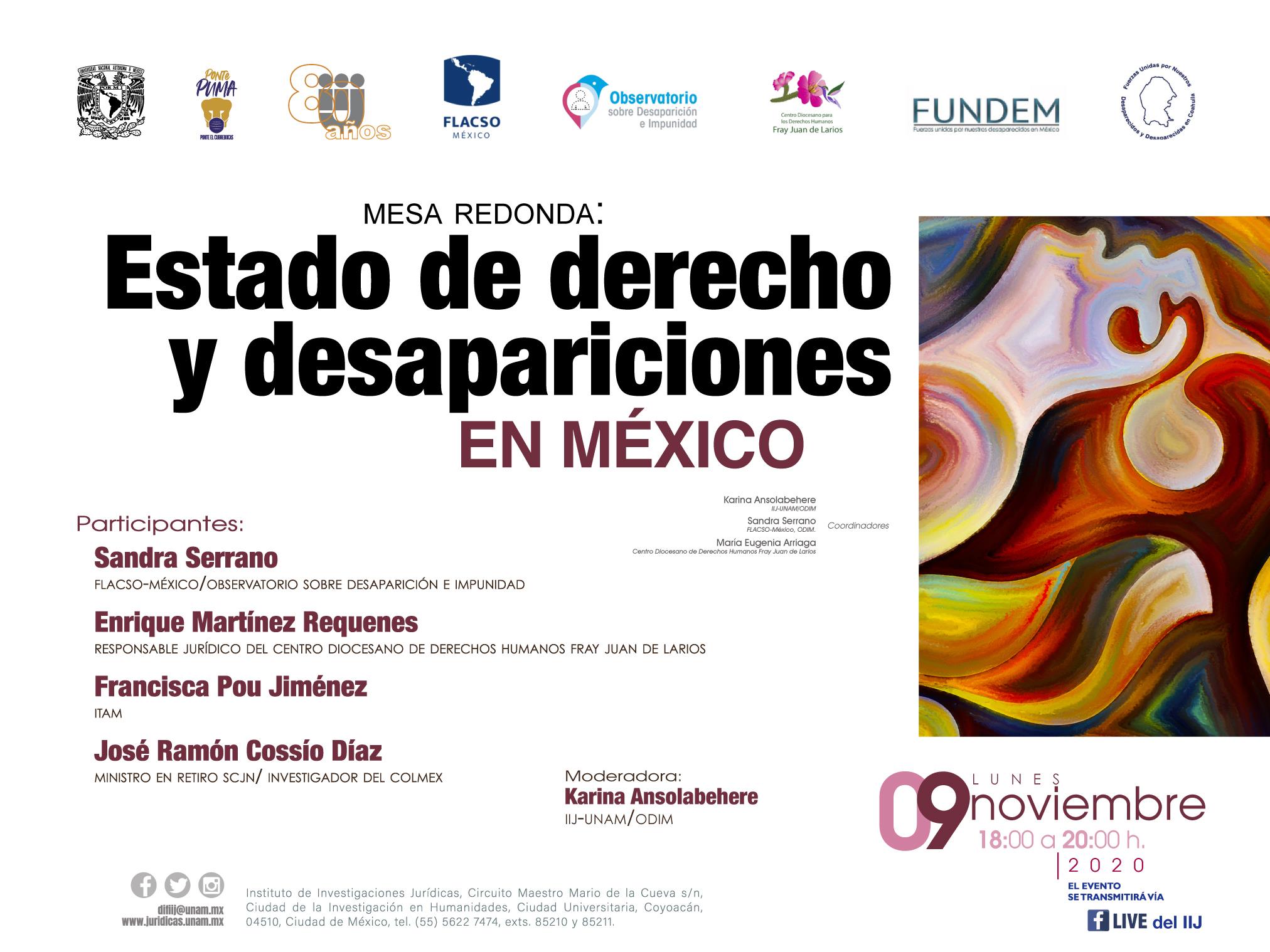 EN AGENDHA | Mesa Redonda «Estado de derecho y desapariciones en México»