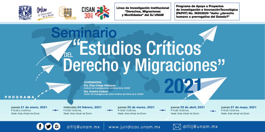 EN AGENDHA | Seminario “Estudios Críticos del Derecho y Migraciones” 2021-1