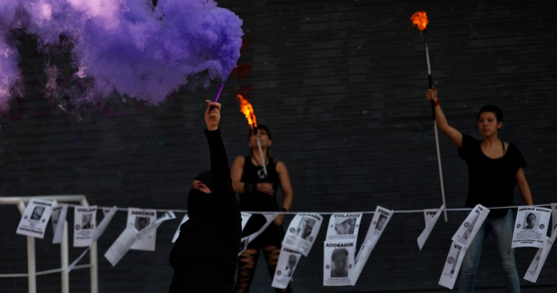 IMAGEN DEL DÍA | Colectivos feministas y víctimas reclaman justicia en CDMX