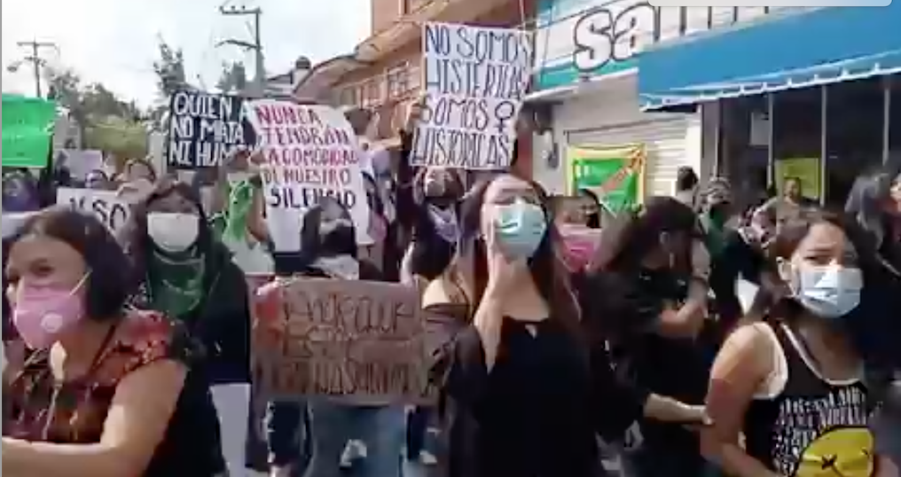 IMAGEN DEL DÍA | Mujeres marchan en Milpa Alta por feminicidio de Isabel y Anet
