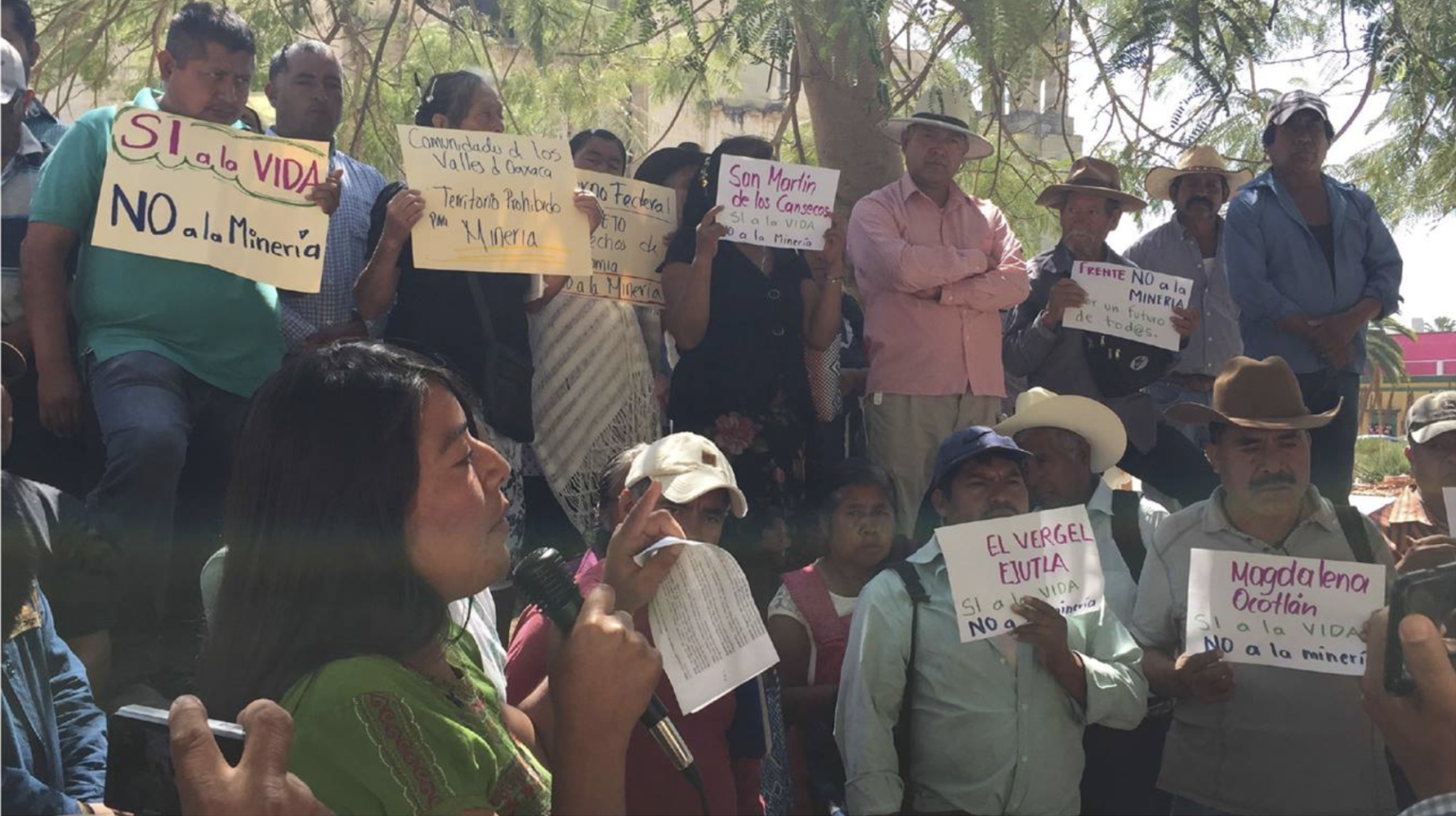 IMAGEN DEL DÍA | Rechazan comunidades proyecto minero en Oaxaca
