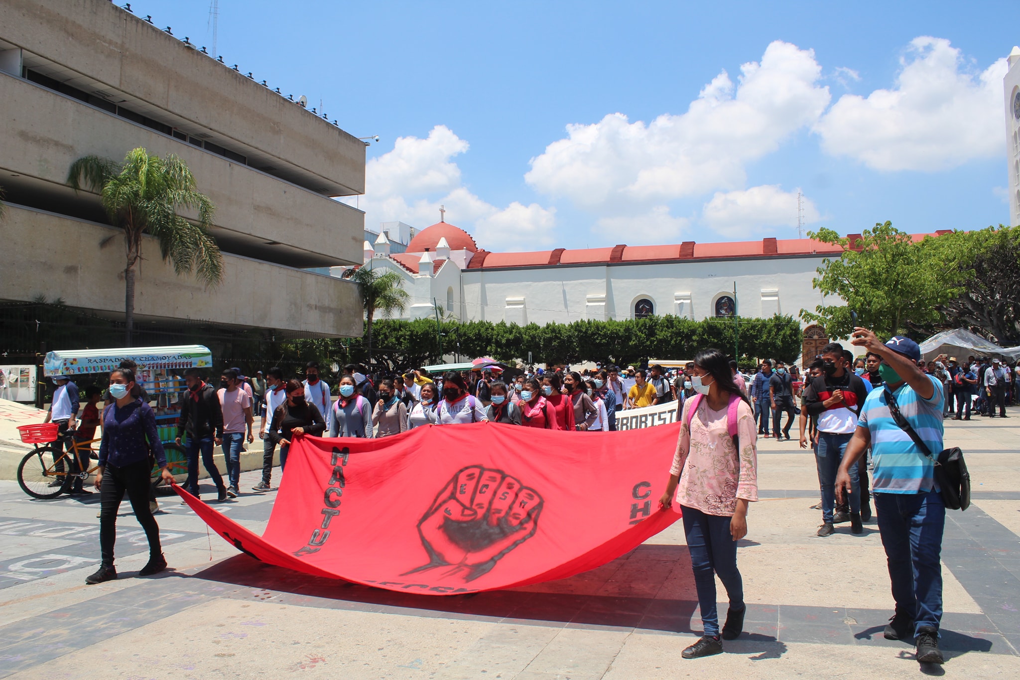 IMAGEN DEL DÍA | Plantón en Chiapas para exigir liberación de estudiantes