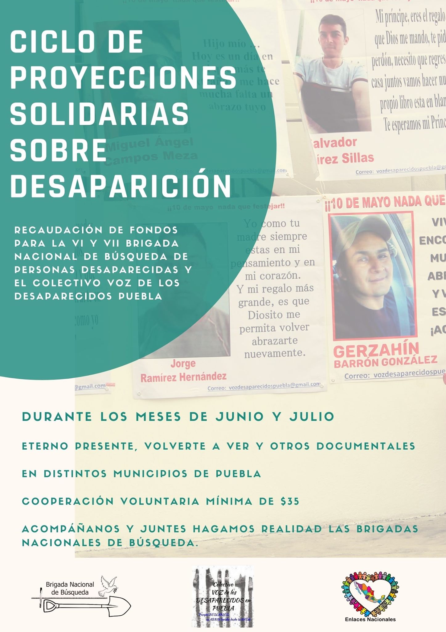 EN AGENDHA | Puebla: Proyección solidaria sobre desaparición de personas