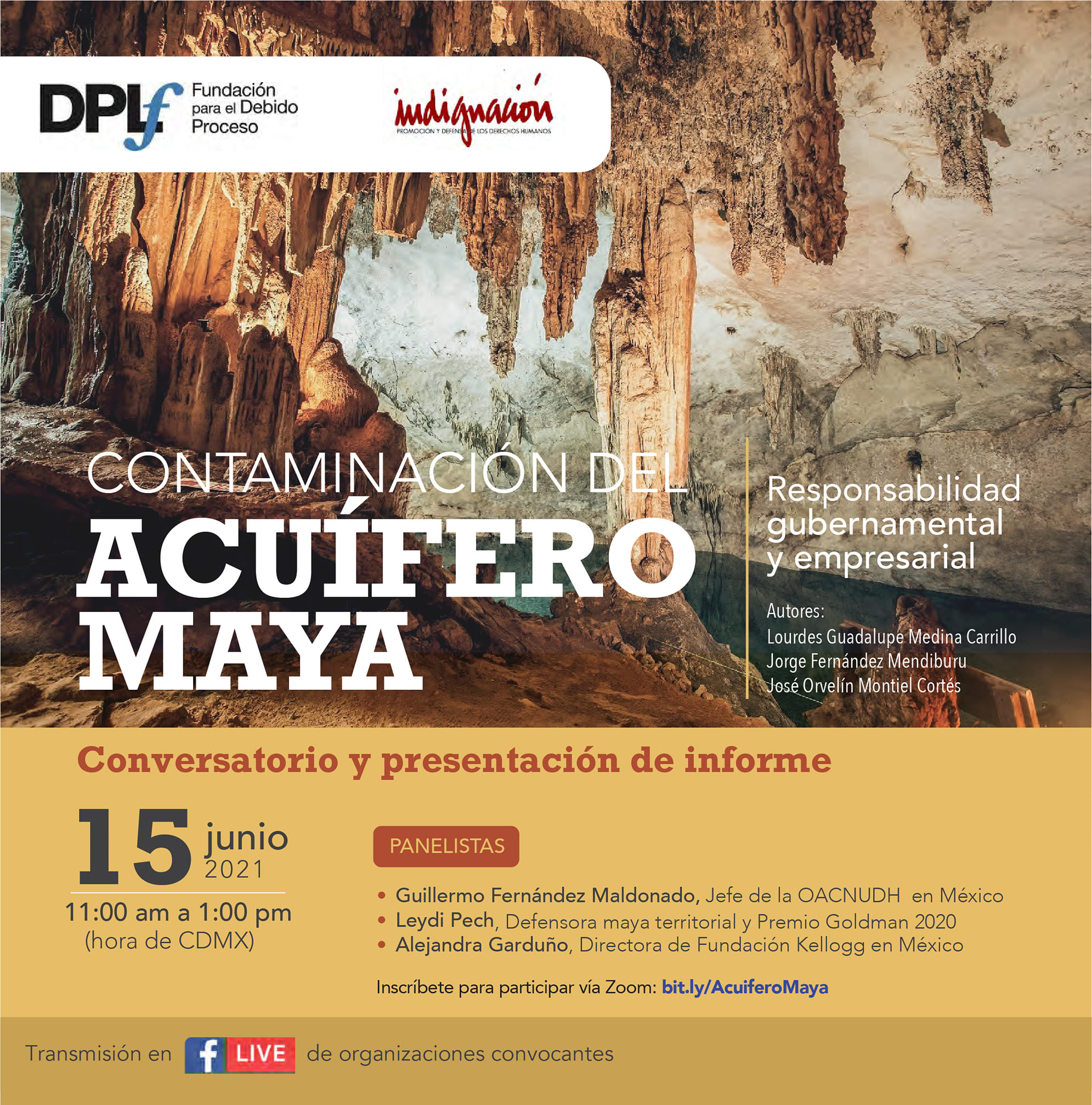 EN AGENDHA | Conversatorio «Contaminación del Acuífero Maya: Responsabilidad gubernamental y empresarial»