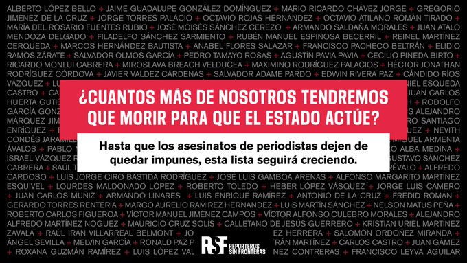 México: RSF y medios de todo el país interpelan a la presidenta y a las autoridades ante la persistencia de la violencia contra periodistas