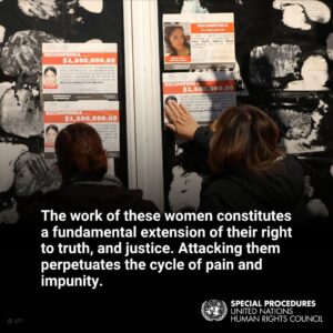 Las buscadoras de personas desaparecidas continúan enfrentando violencia extrema: personas expertas de la ONU