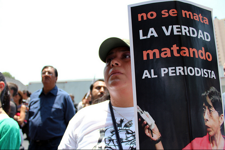Periodistas se manifiestan por la libertad de expresión/ Foto: César Martínez