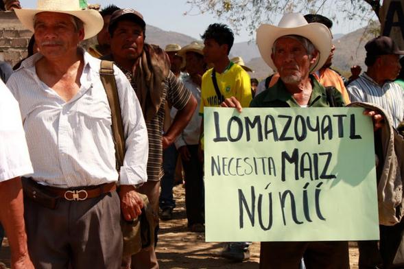 Movilización de damnificados de la Montaña de Guerrero