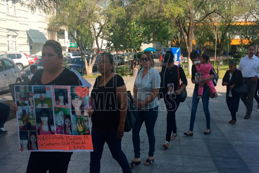 En Tamaulipas protestan familiares de desaparecidos