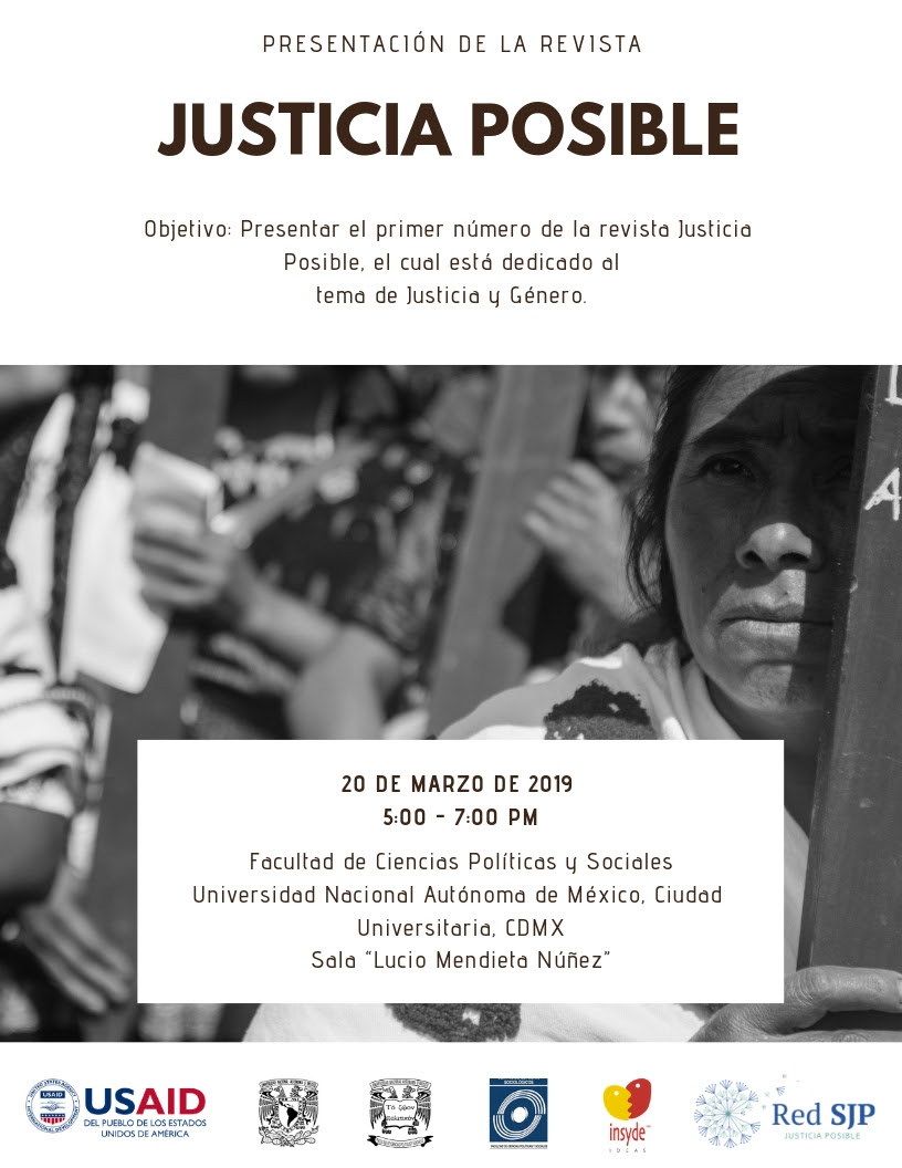 EN AGENDHA | Presentación de la revista «Justicia Posible»