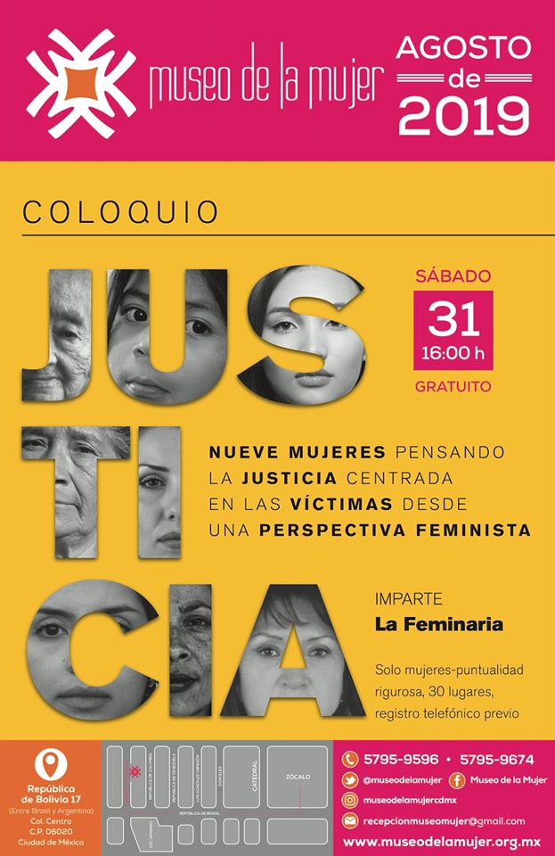 EN AGENDHA | Coloquio «La justicia centrada en las víctimas; una perspectiva feminista»