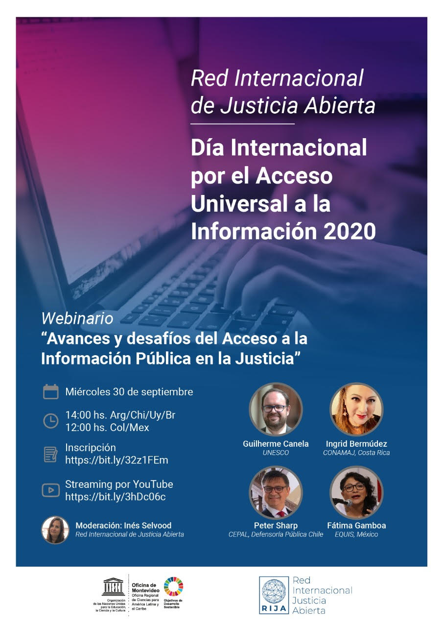 EN AGENDHA | Webinario «Avances y desafíos del acceso a la información pública en la justicia»