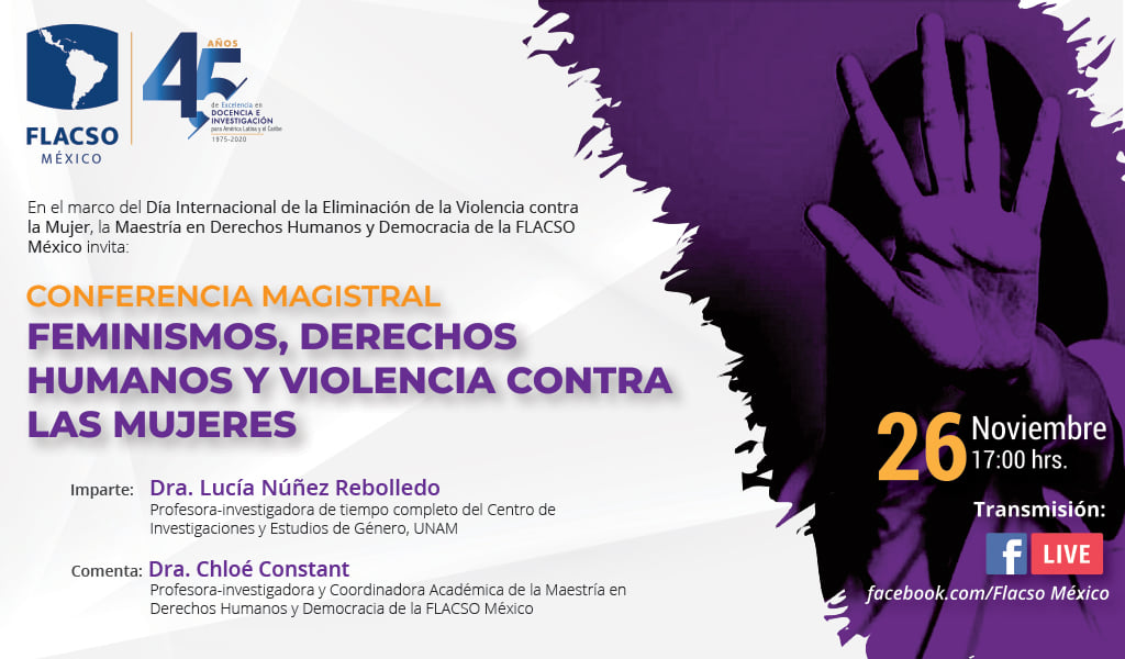 EN AGENDHA | Conferencia magistral: Feminismos, derechos humanos y violencia contra las mujeres