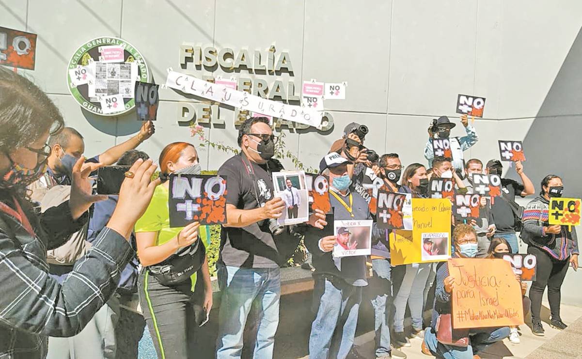 IMAGEN DEL DÍA | “Clausuran” FGE por asesinato de periodista en Guanajuato