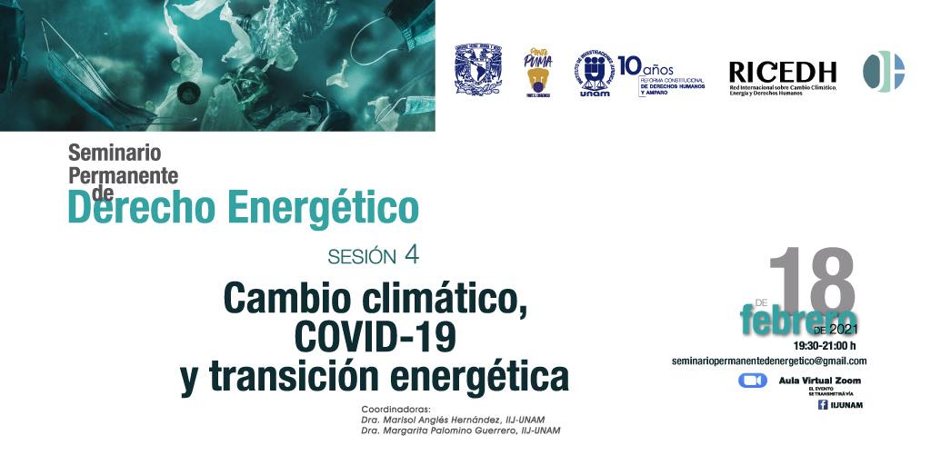 EN AGENDHA | Seminario Permanente de Derecho Energético «Cambio climático, COVID-19 y transición energética»