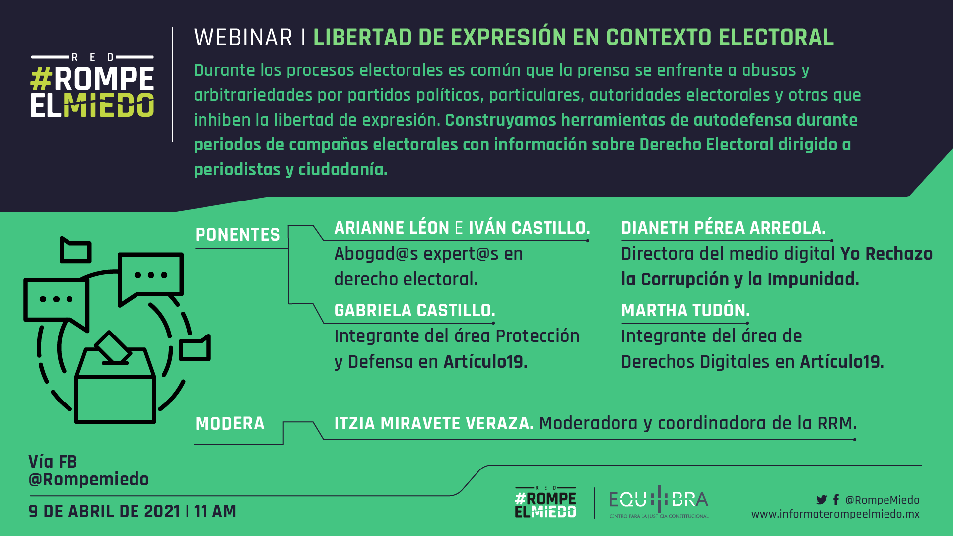 EN AGENDHA | Webinar «Libertad de expresión en contexto electoral»