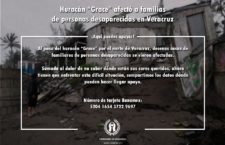 EN AGENDHA | Apoyo a familiares de Desaparecidos en Poza Rica, afectados por el huracán Grace